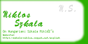 miklos szkala business card